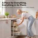 PureBox 3 Tier Under Sink Organizer, Pull Out Cabinet Storage Organizer with Sliding Mesh Drawers, Heavy Duty Metal Under Sink Storage for Kitchen, Bathroom, Cabinet, Small Space, White, 1 Pack