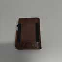 Wallet for Men Wallet with Slim Pop Up Card Holder 9-13 Cards, Bifold Minimalist Smart Wallet RFID Blocking Credit Card Holder with ID Window & Stretchable Cash Slot Compact Metal Aluminum Card Case (Coffee + Brown)