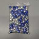 PNJHDZ 200 Pcs Vase Filler Beads White and Blue Pearl Beads for Vase No Hole Pearls for Centerpieces Vases Home Table Party Decor DIY Wedding 8/14/20mm