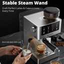 AIRMSEN Espresso Machines with Burr Grinder, 20 Bar, Milk Frother Steam Wand, Stainless Steel Coffee Maker for Home - Cappuccino Latte & ​​Cold Brew​​ Iced Coffee Maker & Americano