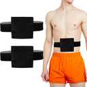 2PCS Breathable Feeding Tube Belt, Concealment and Comfortable Gastrostomy G Tube Accessories, Peritoneal Dialysis Belt with Mesh Sponge Pad Black Pd Belts Dialysis for Men Women Adults (Black M)