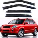 KPY Rain Guards Fit for 2005-2009 Hyundai Tucson, Out-Channel Window Visors Vent Wind Deflectors 4PC, Car Accessories for 05-09 Tucson