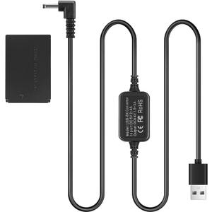 TKDY ACK-E12 USB Cord Cameras Power Supply M50 Dummy Battery LP-E12 DR-E12 DC Coupler Kit, fit for Canon EOS M50 Mark II, EOS M50 M100 M200 M M2 M10, Kiss M, Kiss M2 Digital Camera.