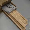 Beech Wood Mahjong Racks with Pushers, Premium Hardwood Tile Holders in Natural Finish, 17.3 Inch Durable Trays Set of 4 for American Mahjong & Dominoes, Smooth Surface Game Accessories(Natural)