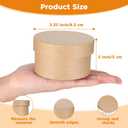12 Pcs Round Paper Mache Box, Small Gift Box with Lid 3.35 Inch Nesting DIY Cardboard Craft Empty Boxes for Adults Decoupaging Painting Crafting Storing Jewelry Treasure