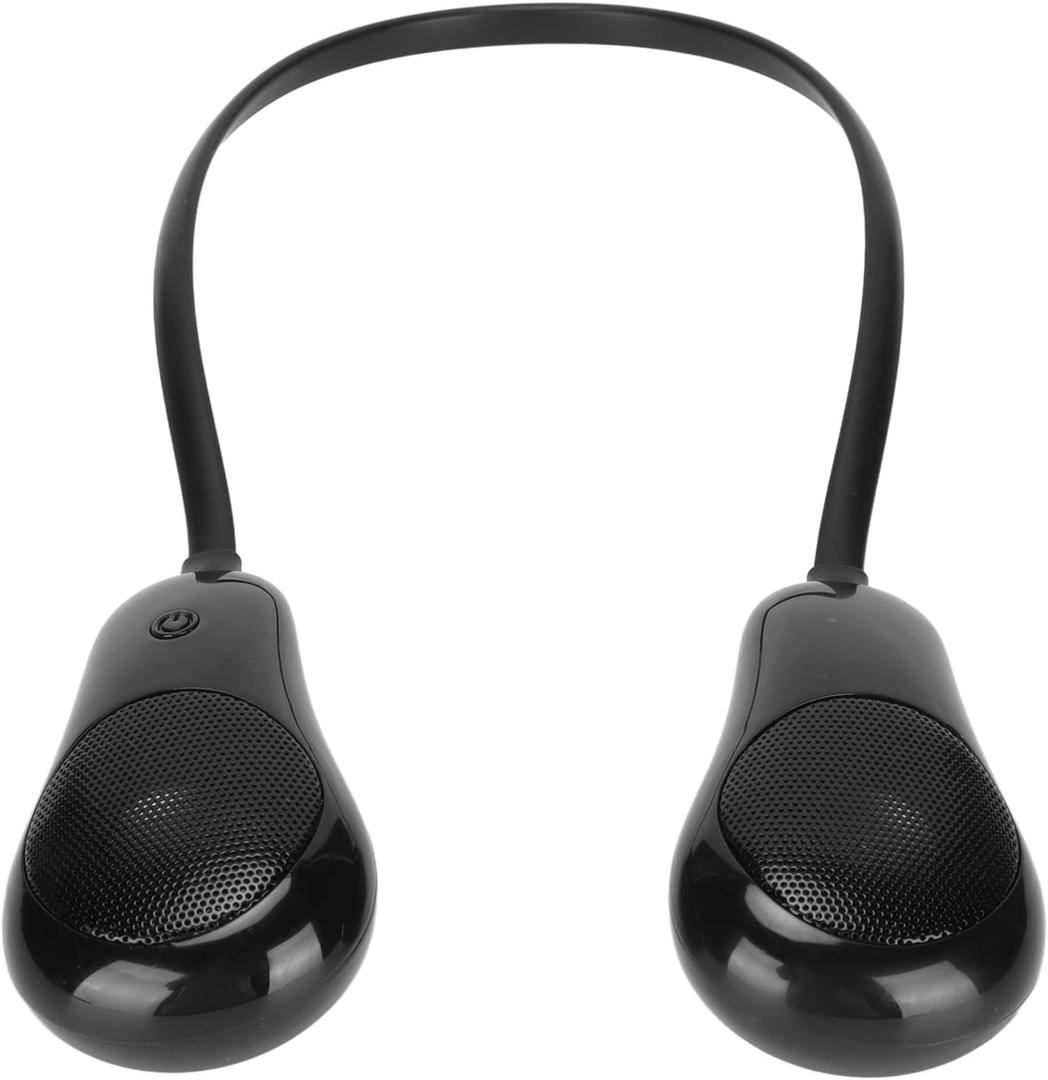 Neckband Bluetooth Speaker, Hands Wearable Speaker, True 3D Stereo Sound Around The Neck Speaker, Portable Neck Bluetooth Soundwear for Home Outdoor(Black)