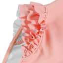 LIZENS Girls One Piece Swimsuit Kids Cute Swimwear Ruffle Swim Suits (9-10 Years, Pink)