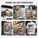 Coogert 3Pcs Black Jumbo Poster Markers, 15MM Thick Permanent Acrylic Graffiti Markers, Wide Tip Paint Marker for Canvas, Posters Board, Fabric, Window, Glass, Wood, Teachers,Banner painting supplie