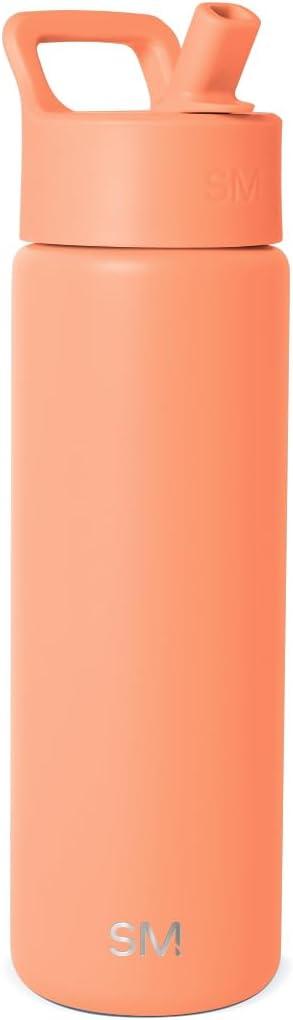 Simple Modern Summit Water Bottle with Straw Lid | Vacuum Insulated Stainless Steel | Leak Proof BPA-Free Cup for Travel, School, Sports | 22oz, Mango