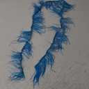 Happy feather 2 Yards 5-6inch Ostrich Feathers Trim Fringe for DIY Dress Sewing Crafts Costumes Decoration-Lake Blue