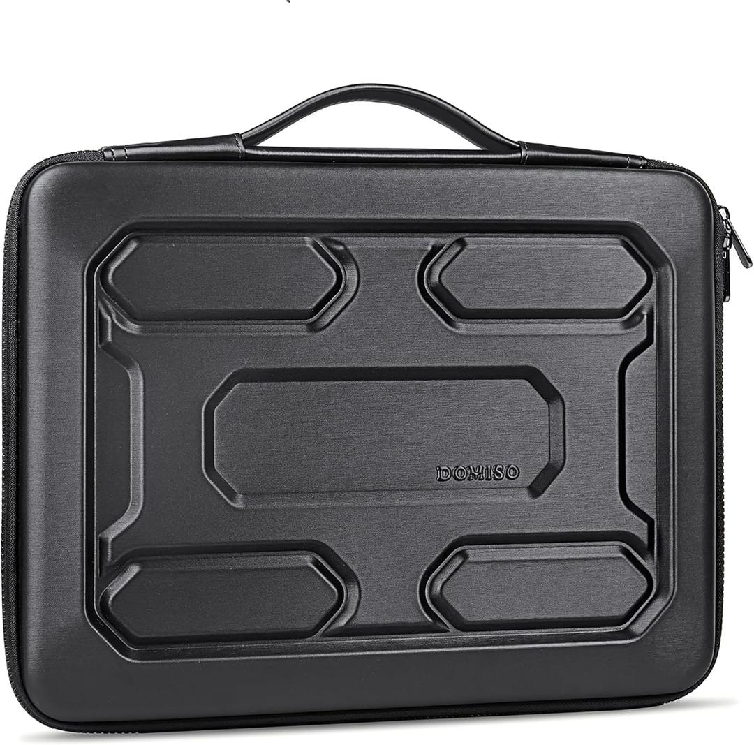 DOMISO 14 inch Laptop Sleeve with Handle Shockproof Computer Bag Waterproof EVA Protective Carrying Case for 14" ThinkPad E480/Yoga 920/13.5" Microsoft Surface Book/HP Pavilion 14 Stream 14, Black