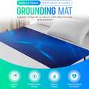 Grounding Mat for Bed Queen Size (27"x60") – Earthing Grounding Mat for Sleeping, Grounding Pad for Bed with Cord, Test Pen & Sleeping Mask – Tear-Resistant PU Leather Grounded Pad for Sleep