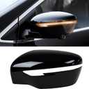 Moonlinks Compatible with Nissan Rogue 2014-2020/Murano 2015-2024/Pathfinder 2017-2020 Left Driver Mirror Cover Replacement, Glossy Black Left Side Clip-on Mirror Cap Replaces for 96374-4BA0A