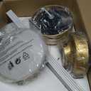 42Inch Smart Ceiling Fans with Lights Remote,Flush Mount,Outdoor,Gold White