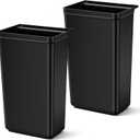 Briwooody 2 Pcs Large Capacity Trash Bins for Bussing Cart 22" H, 9" W, 13"L Attachable Trash Can Hauler for Rolling Utility Cart Accessories Wastebasket Polyethylene Plastic Restaurant Tub