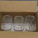 D2scrma 64oz Rectangle Airtight Glass Storage Containers with Bamboo Lids (Set of 3), Square Food Storage Jar, Pantry Organizers for Cereal, Flour, Pasta and Coffee beans (‎with Black Lable)