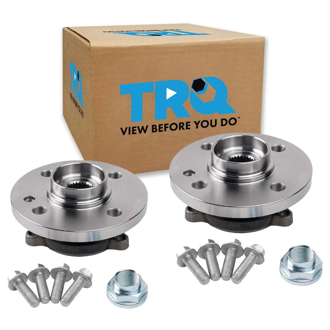 TRQ Front Left and Right Wheel Bearing and Hub Assembly Set 2 Piece | For 2007-2013 Mini Cooper 2014-2015 Cooper Coupe 2014-2015 Convertible