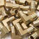 LTWFITTING 90 Deg Elbow Brass Barb Fitting1/2 Hose ID x 1/2-Inch Hose ID Vehicle Fuel System Heater System (Pack of 5)