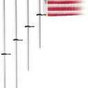 Taylor Made Flag Pole with Charlevoix Flag Clips, Adjustable Bottom Clip, O-Ring, 3/4" Diameter, 48" Flag Staff, Made in the USA (Hardware Not Included) - 2020109086