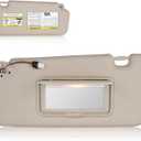 Sun Visor for Nissan Murano 2009-2014 with Light, Left Driver Side Beige SunVisor Replacement 96401-1AA1B, Stretchable Design
