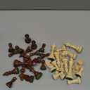 Vamslove Wooden Heavy Weighted Chess Pieces Only-3.8'' King-Extra 2 Queens-34 Wood Tournament Chessmen for Chess Set,Velvet Storage Bags Included