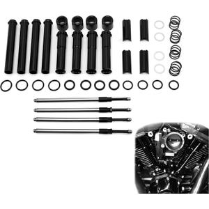 M8 Pushrods & Covers Kit for 2017-up Harley Milwaukee 8 Engine Touring Softail Bikes, Black