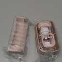 5 Slots Wall Mount Toothbrush Holder with Cover, Self Adhesive Toothbrush Storage Organizer for Shower, Toothbrush Hanger with Automatic Toothpaste Squeezer Dispenser (Pink)