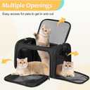Discala Cat Dog Carrier Pet Carrier for Small Medium Cats Puppies Dog Carriers for Small Dogs Collapsible Soft Sided Cat Travel Carrier - Black 21 * 13 * 13