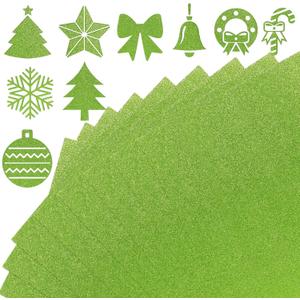 30 Sheets Green Cardstock 8.5x11 Glitter Card Stocks Heavyweight 250gsm Sparkling Scrapbook Paper Green Construction Paper for St Patricks Day Card Making DIY Crafts Birthday Party Decorations