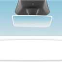 Car Rear View Mirror Protector Frame, Silicone Vehicle Interior Rearview Trim Protective Cover, Auto Rear View Mirror Edge Guard, Compatible with 2017-2024 Model3 2019-2024 Model Y (White)