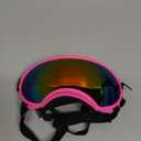 Large Dog Sunglasses Dog Goggles Pet Glasses Pet Eyewear with Adjustable Strap,Glasses for Medium Large Dog Swimming Skating Glasses UV Proof Windproof Dustproof (Pink)