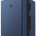 LEVEL8 Trunk Luggages, 28 Inch Luggage with Spinner Wheels, Luminous Textured Checked Large Hard Shell Lightweight with Tsa Lock, Navy