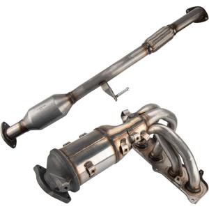 PHILTOP Front and Rear Catalytic Converter Compatible with 2002-2006 Camry/Solara 2.4L - Replace# 16384, 641518, 40587, 55435, 643001, 40483 Direct-Fit Stainless Steel (EPA Compliant)
