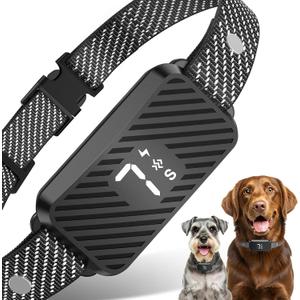 Dog Bark Collar for Large Medium Small Dogs, Effective No-Bark Collar, Smart Barking Collar, Rechargeable Bark Collar with 7 Sensitivity, 3 Modes, Waterproof, Raven Black