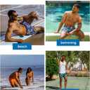 maamgic 2 in 1 Mens Swim Trunks 7 Inch Swim Shorts Swim Suits Board Shorts (Black, XXL)