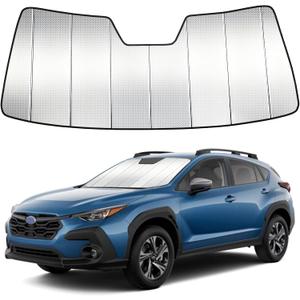 Windshield Sun Shade Custom Fit for Sub-aru Crosstrek 2024-2026, Accordion Folding Thick Window Sunshade Block Heat 99% UV Rays Sun Visor Keep Cooler Car Accessories