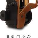 Megagear MG1680 Ever Ready Leather Camera Case compatible with Leica V-Lux 5, Panasonic Lumix DC-FZ1000 II - Light Brown