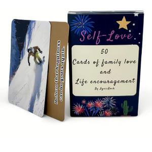 Empowering Self-Love Cards, 50 Mindfulness Cards for Daily Affirmations, Inspirational Mental Relief and Confidence Boost in Women's Self-Care Routine