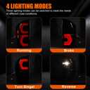 MAYELLO C-Shape Smoked Black LED Tail Lights for Toyota Tacoma 2016-2023
