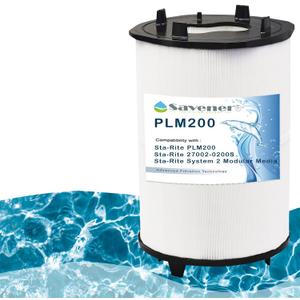 Savener® 27002-0200S Pool Filter Cartridges, Replaces Sta-Rite 27002-0200S Pool and Spa D.E. Filter, Compatible with Sta-Rite PLM200 and System 2 Modular Media, with Air Bleed Assembly, 200 Sq. Ft