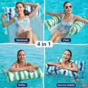 Jasonwell Inflatable Pool Floats Adult - Fabric Pool Hammock Floaties Water Hammock Lake Beach Floating Lounger Chair Swimming Pool Noodles Mesh Party Floaty Toys Fun for Adults Heavy Duty