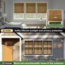 LazBlinds Cordless Bamboo Roman Shades, Privacy Blinds for Interior Windows, Room Darkening Roll Up Bamboo Blinds for Home & Patio, 30" W x 64" H, Highfield Teak