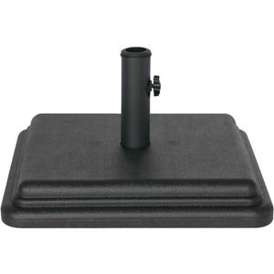 US Weight 40 Pound Umbrella Base - Weighted Umbrella base For Use With Patio Table  Heavy Duty Base- 4 Stem Accommodates 1-1.5 Pole Sizes - Black