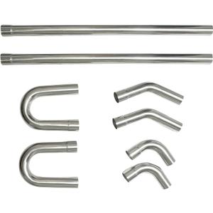 304 Stainless Steel 2.5" Mandrel Straight & Bend Pipe Exhaust Pipe Kit 8 PCS
