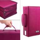 Siveit CD/DVD Storage Holder - 128 Capacity Organizer, Portable CD Wallet for Home & Travel (Black, Rose)
