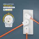 Nema 6-20P 20A 250V Plug 20A T-Blade Industrial Plug, Easy Assembly 20Amp 250Volt USA Canada 3-Prong Male Angled,White Color