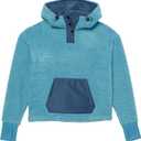 Amazon Essentials Women's Teddy Fleece Quarter Button Hooded Jacket, XL