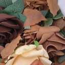 Ling's moment Free-Standing Fall Wedding Aisle Runner Flowers, Brown Orange