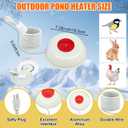 Relaxweex Pond Water Heater 1000w Floating Pond De Icer for Outdoor Koi Fish Durable Cast Aluminum Heater with Thermostatically Controlled for Winter Livestock Poultry Tank Drink