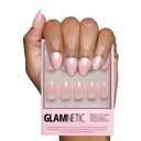 Glamnetic Press On Nails - Pinch Me | Short Oval Fake Nails, Blush Pink with a Glossy, Glazed Finish for Weddings, Reusable | 15 Sizes - 30 Nail Kit with Glue